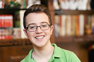 Teen smiling