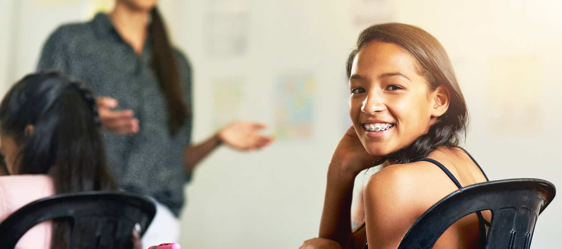 smiling school girl